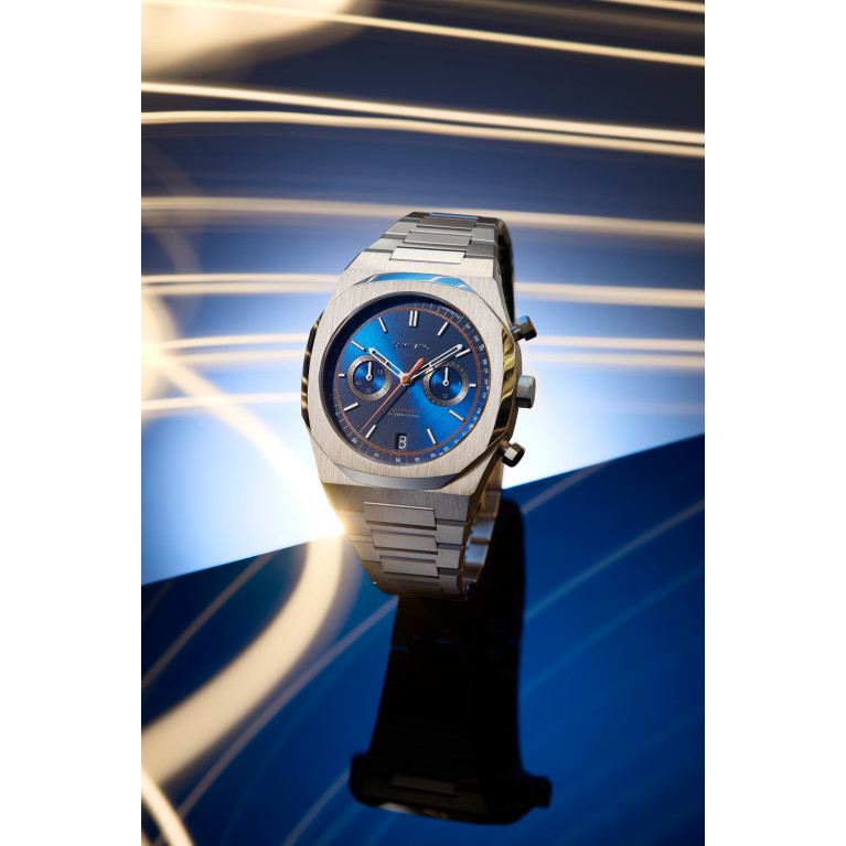 D1 Milano - Chronografo Bracelet Soleil Blue Watch, 41.5mm