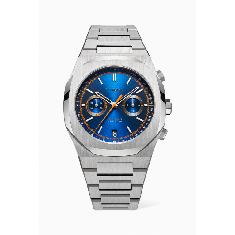 D1 Milano - Chronografo Bracelet Soleil Blue Watch, 41.5mm