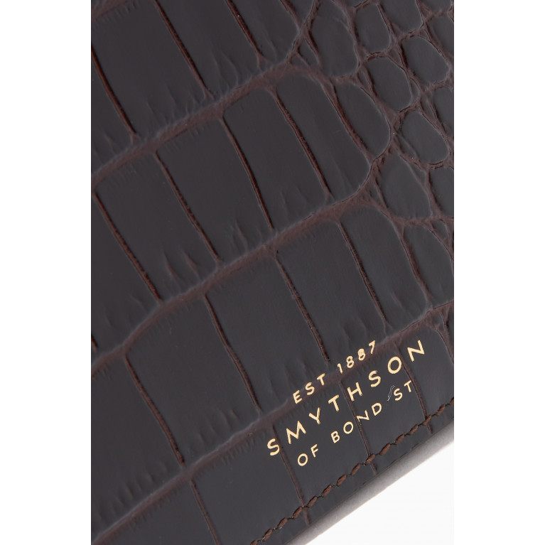 Smythson - Mara 8 Card Wallet in Crocodile Embossed Leather