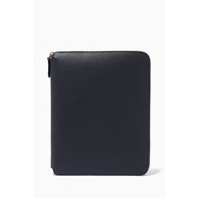 Smythson - Panama A5 Zip Writing Folder in Calf Leather