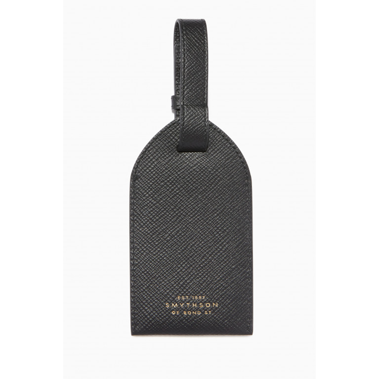 Smythson - Panama Luggage Tag in Crossgrain Leather