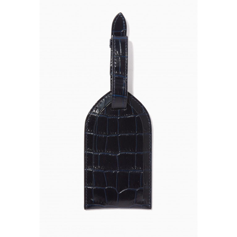 Smythson - Mara Luggage Tag in Crocodile-Embossed Leather