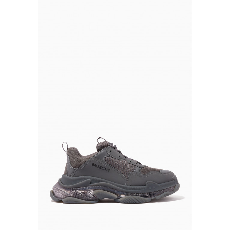 Balenciaga - Triple S Clear Sole Sneaker in Double Foam & Mesh Grey