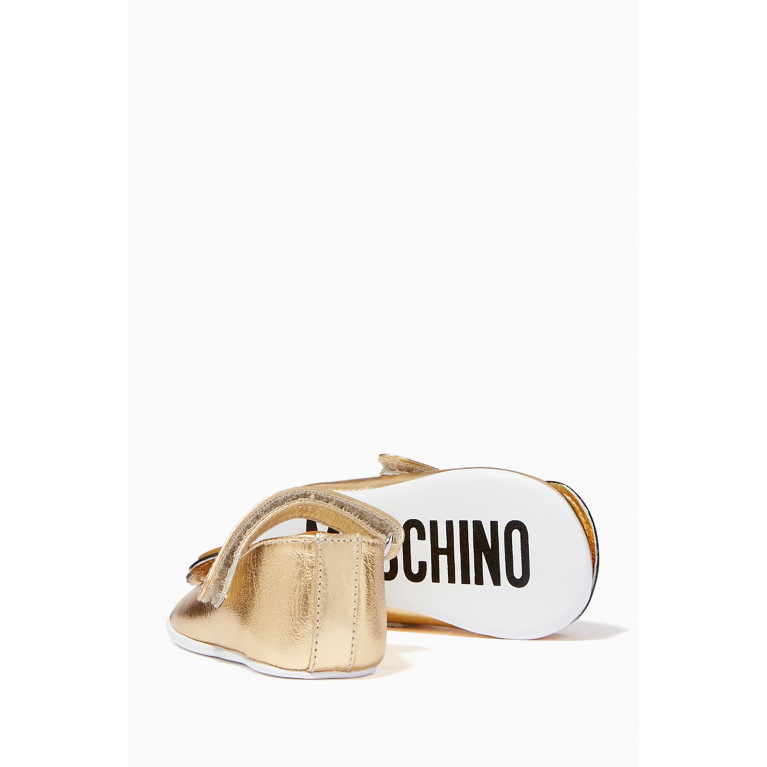 Moschino - Teddy Bear Ballet Flats in Leather