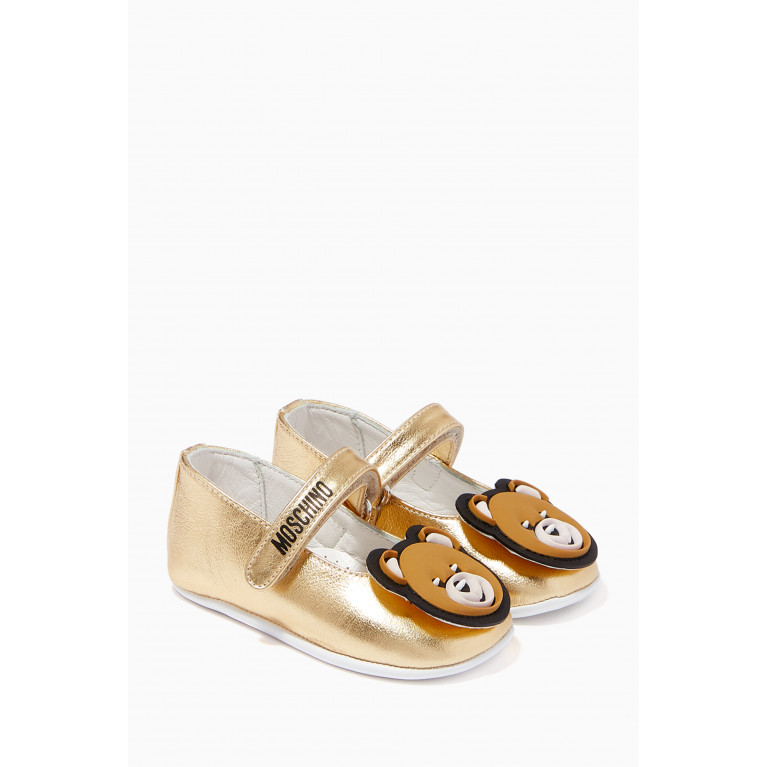 Moschino - Teddy Bear Ballet Flats in Leather