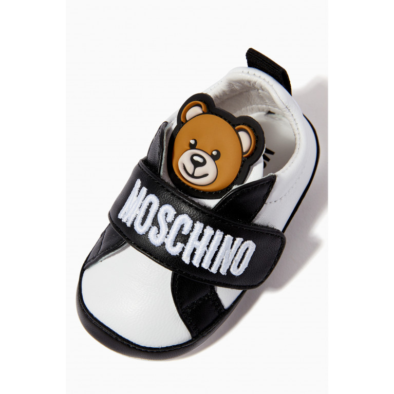 Moschino - Teddy Bear Sneakers in Leather White