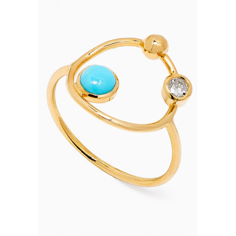 Lillian Ismail - Falak Full Moon Ring in 18kt Yellow Gold