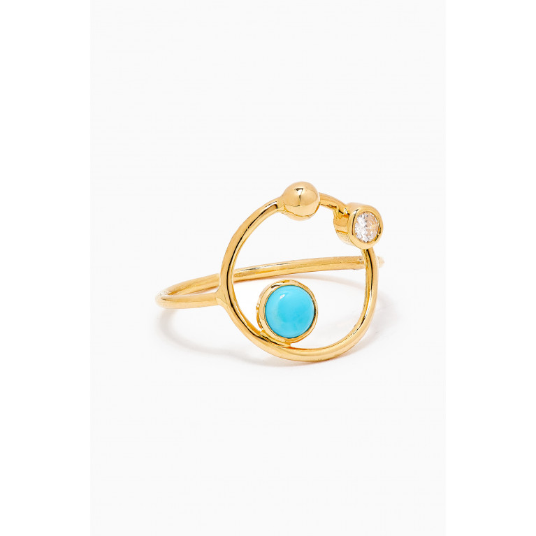 Lillian Ismail - Falak Full Moon Ring in 18kt Yellow Gold
