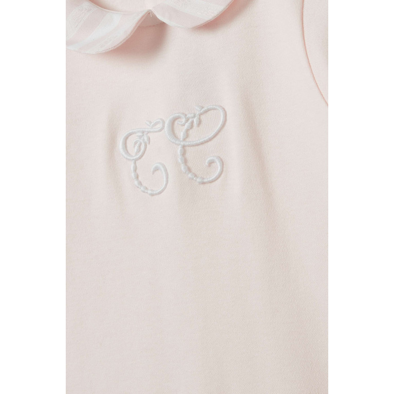 Tartine et Chocolat - Garda Monogram Pyjama Onesie in Cotton Poplin Pink