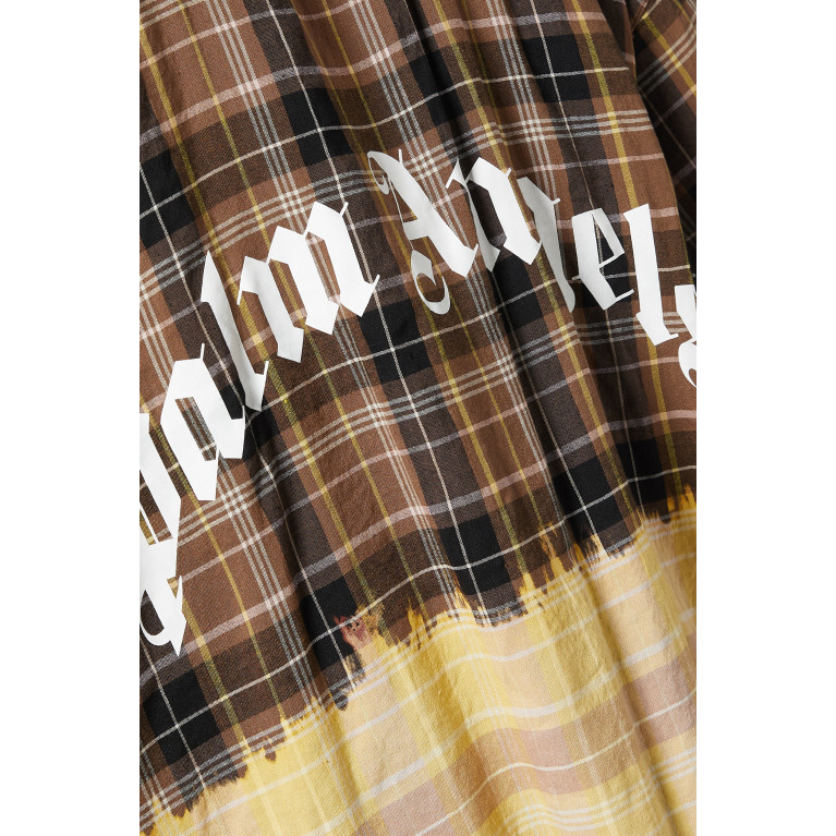 Palm Angels - Logo Loose Linen Flannel Overshirt