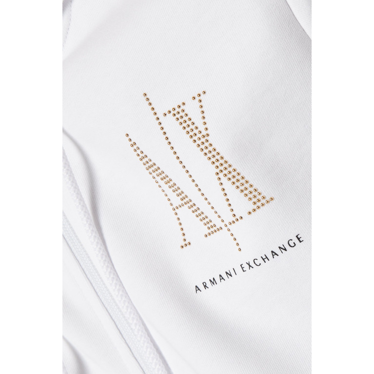 Armani Exchange - Icon Logo Cotton Zip Hoodie White
