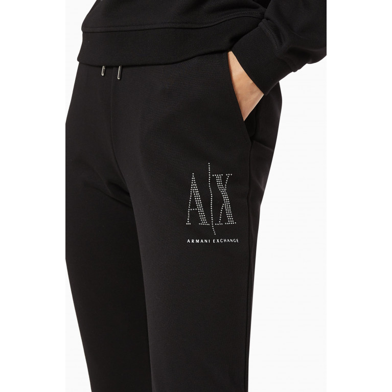 Armani Exchange - Icon Logo Cotton Jogging Pants Black