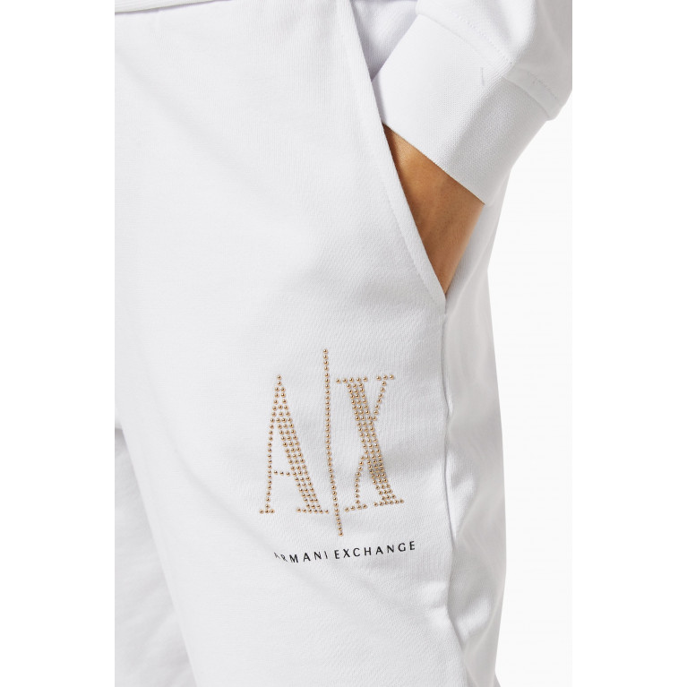 Armani Exchange - Icon Logo Cotton Jogging Pants White