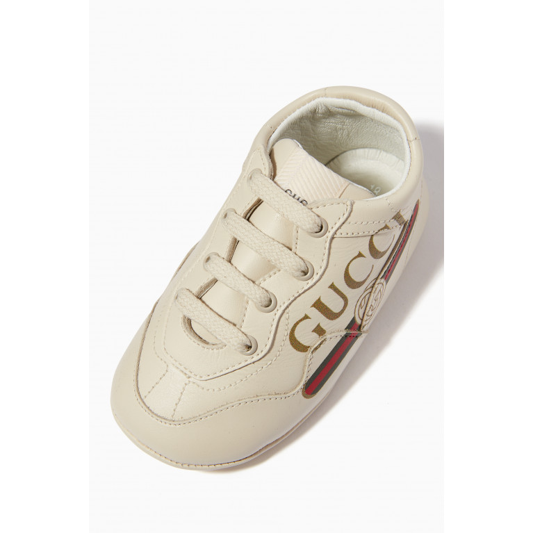 Gucci - Gucci Print Rhyton Sneakers in Leather