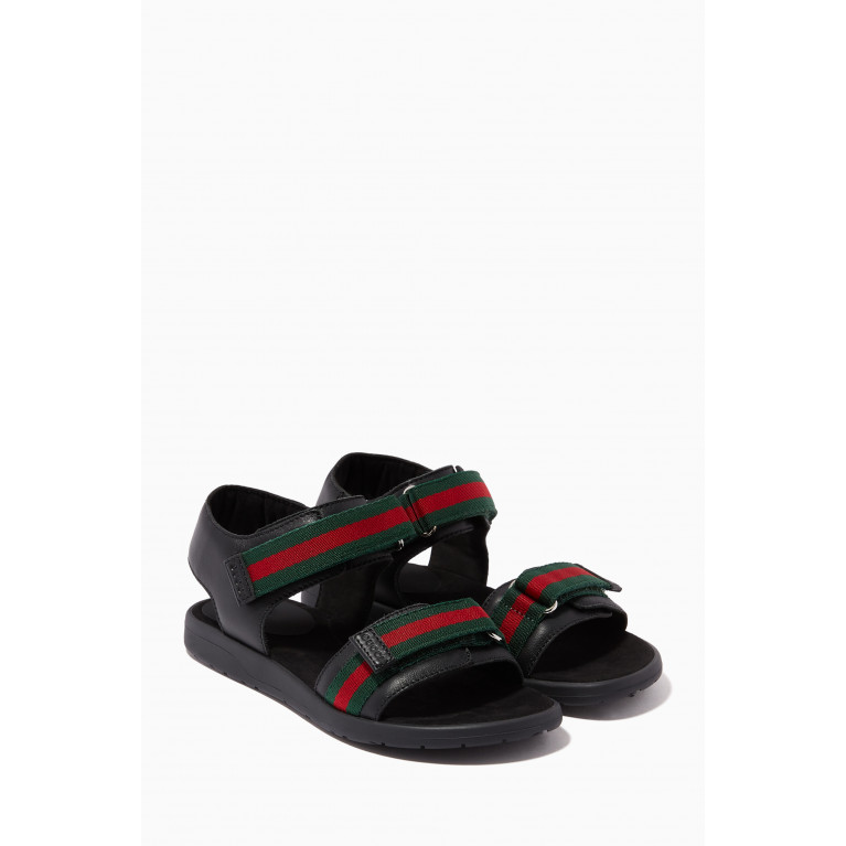 Gucci - Web Sandals in Leather