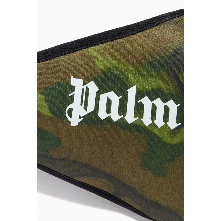 Palm Angels - Logo Camo Print Face Mask in Polyester