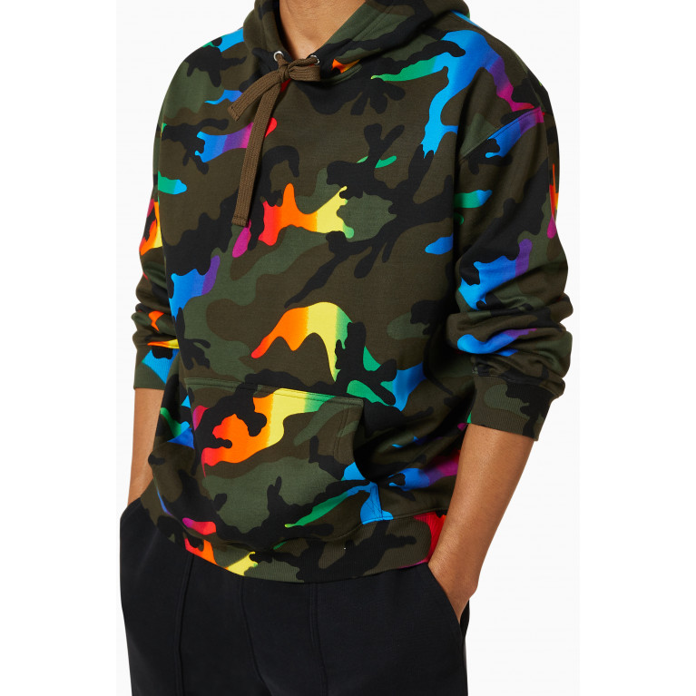 Valentino - Camouflage Jersey Hooded Sweatshirt