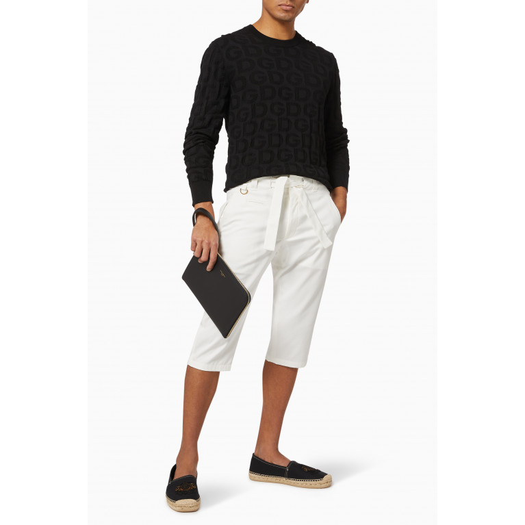 Dolce & Gabbana - Drawstring Mid-length Shorts in Stretch Gabardine