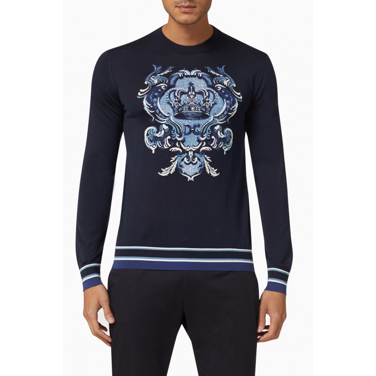 Dolce & Gabbana - Heraldic DG Silk Sweater