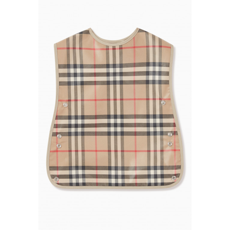 Burberry - Bib in Coated Vintage Check and Icon Stripe