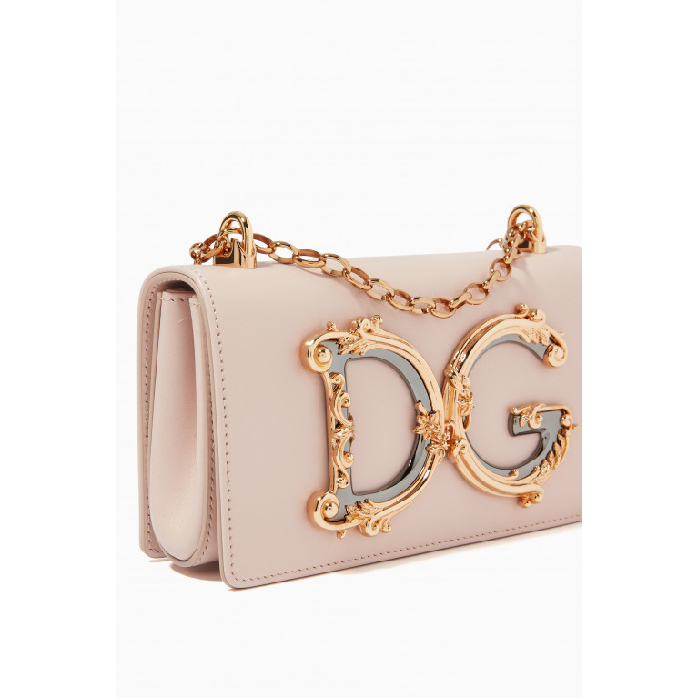 Dolce & Gabbana - DG Girls Phone Bag in Leather Pink