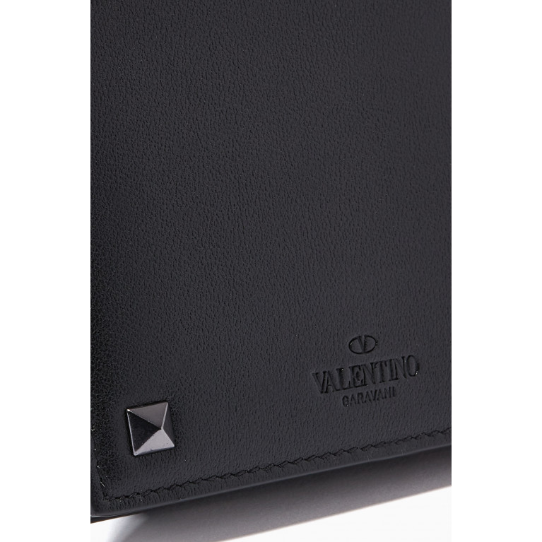 Valentino - Valentino Garavani Rockstud Wallet in Calfskin Black