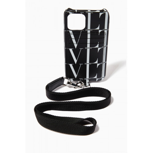 Valentino - VLTN TIMES iPhone 12 Pro/Max Holder in Leather