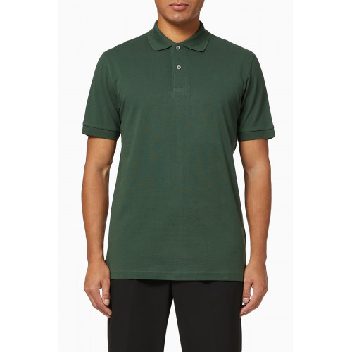 Selected Homme - Organic Cotton Pique Polo Shirt Green