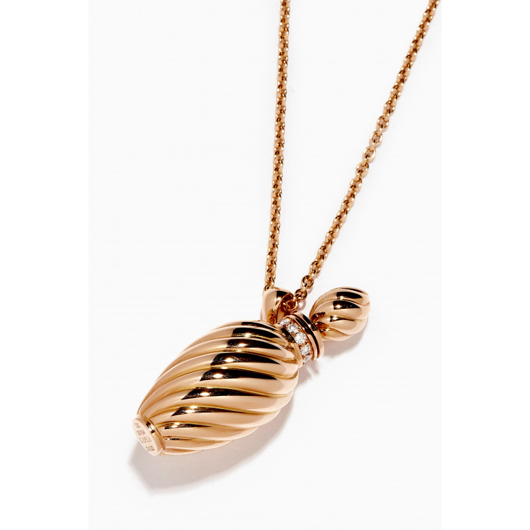 Gafla - Merwad Necklace with Diamonds in 18kt Rose Gold, Medium