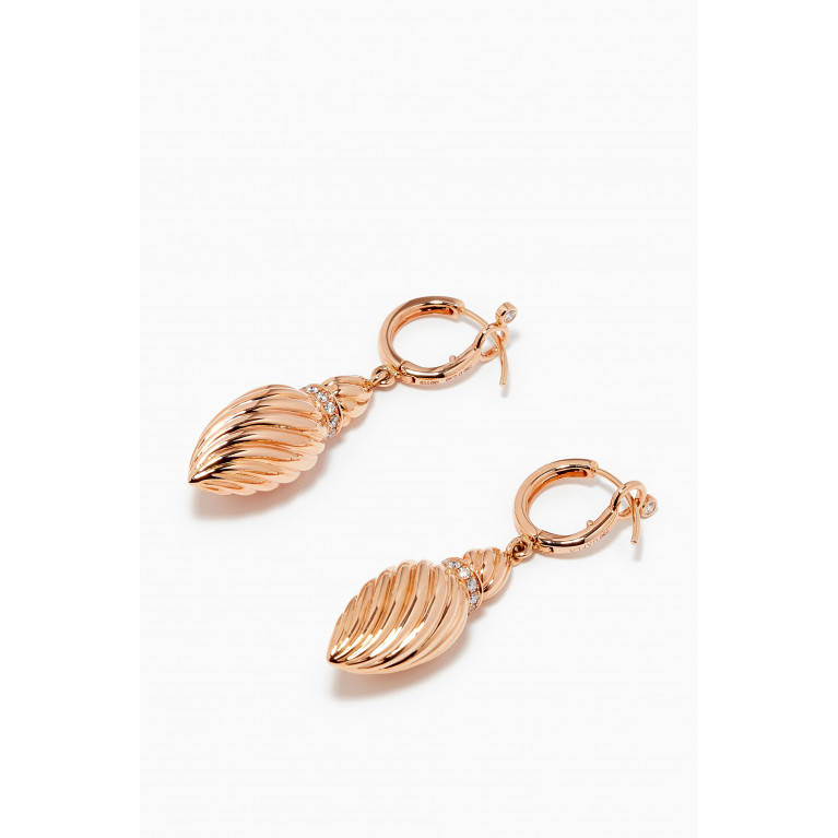 Gafla - Merwad Earrings with Diamonds in 18kt Rose Gold