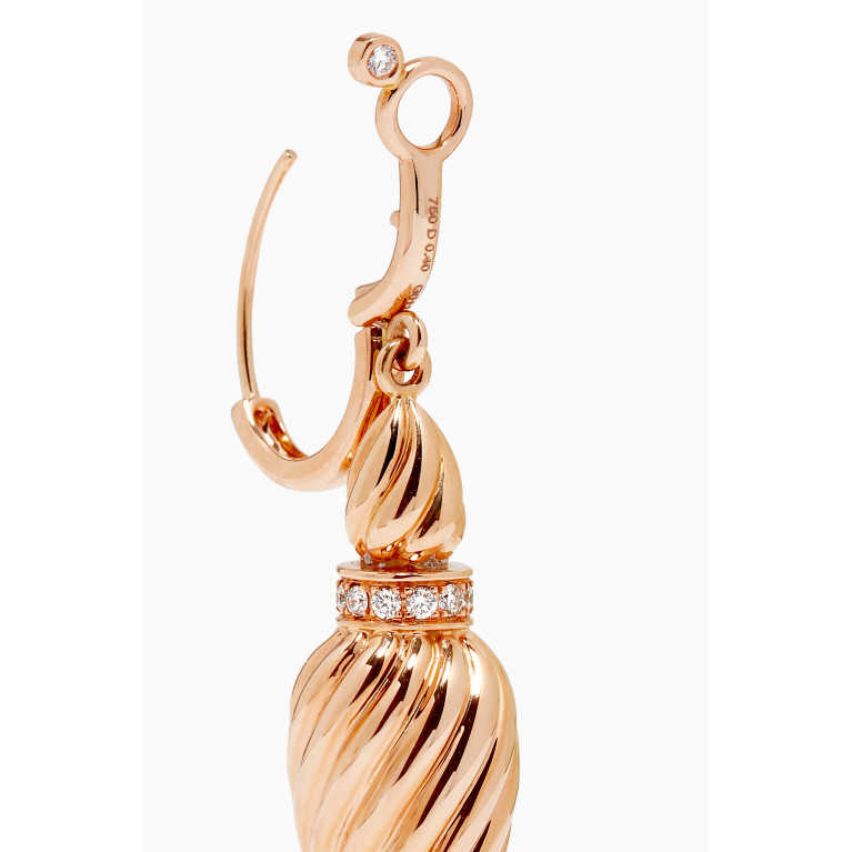 Gafla - Merwad Earrings with Diamonds in 18kt Rose Gold