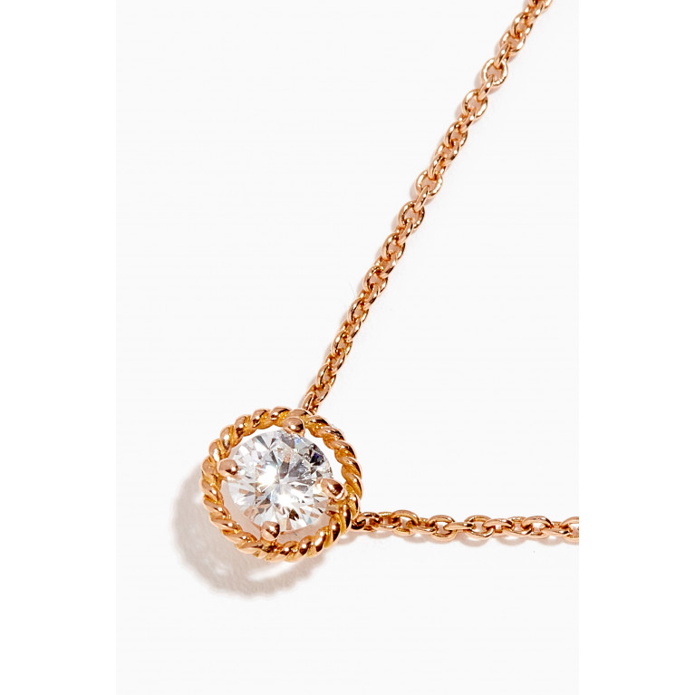 Gafla - Salasil Necklace with Diamond in 18kt Rose Gold, Small