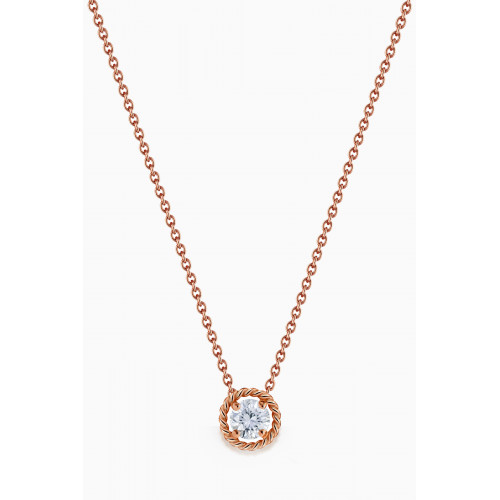 Gafla - Salasil Necklace with Diamond in 18kt Rose Gold, Small