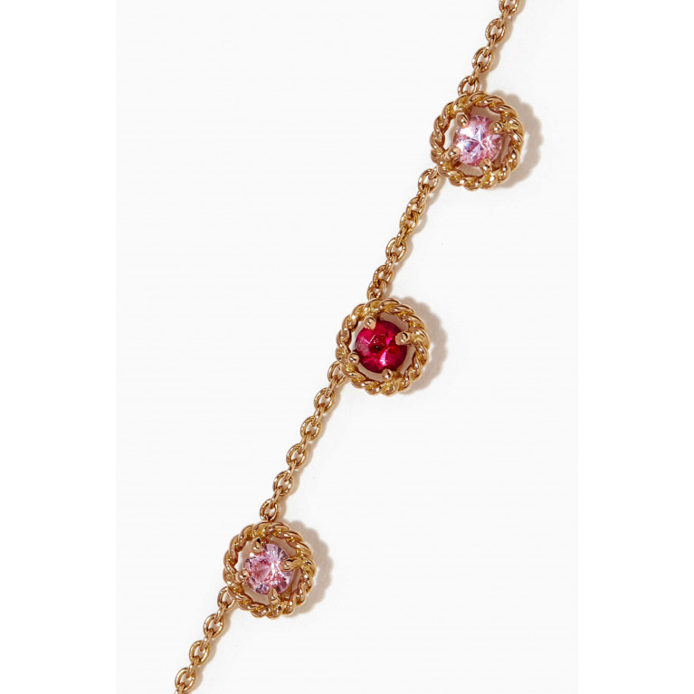 Gafla - Salasil Necklace with Ruby & Pink Sapphire in 18kt Rose Gold