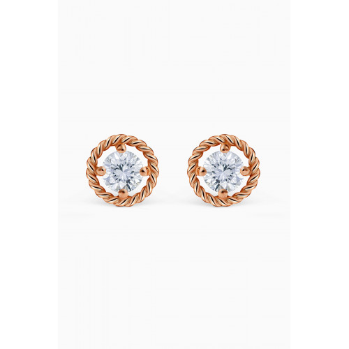 Gafla - Salasil Earrings with Diamonds in 18kt Rose Gold, Mini