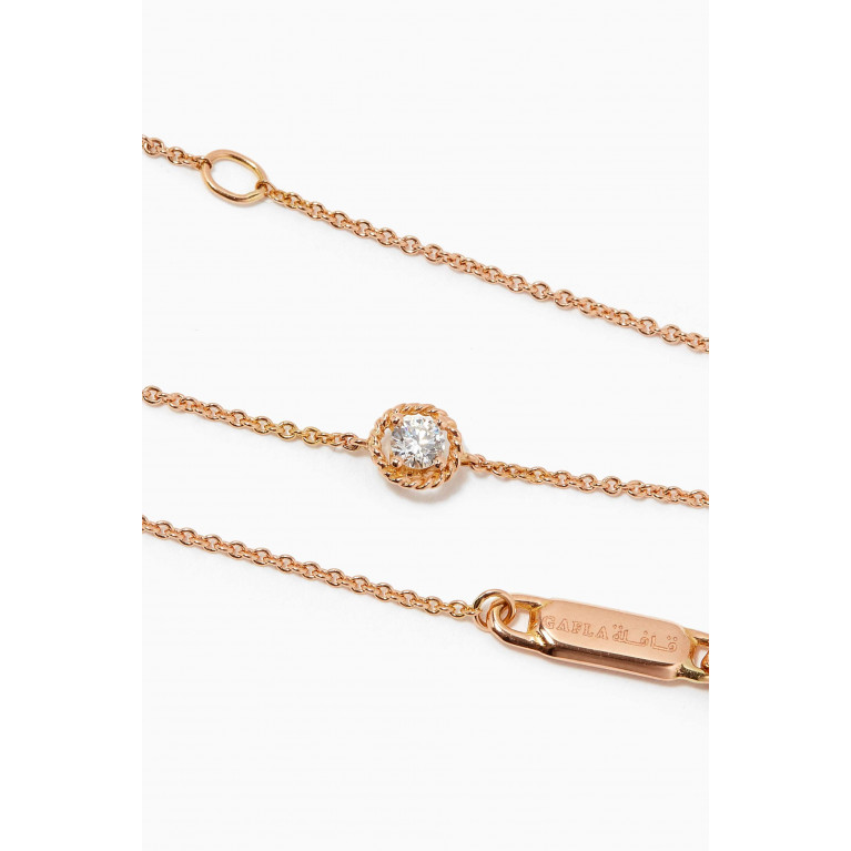 Gafla - Salasil Bracelet with Diamond in 18kt Rose Gold, Medium