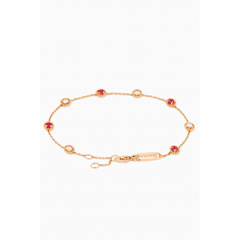 Gafla - Salasil Bracelet with Diamonds and Rubies in 18kt Rose Gold