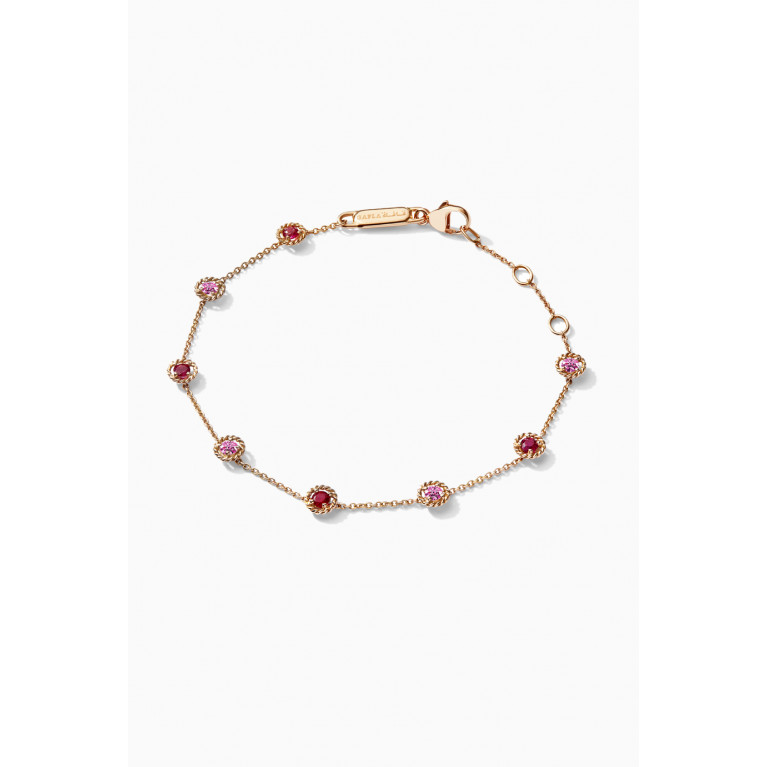 Gafla - Salasil Bracelet with Ruby & Pink Sapphire in 18kt Rose Gold