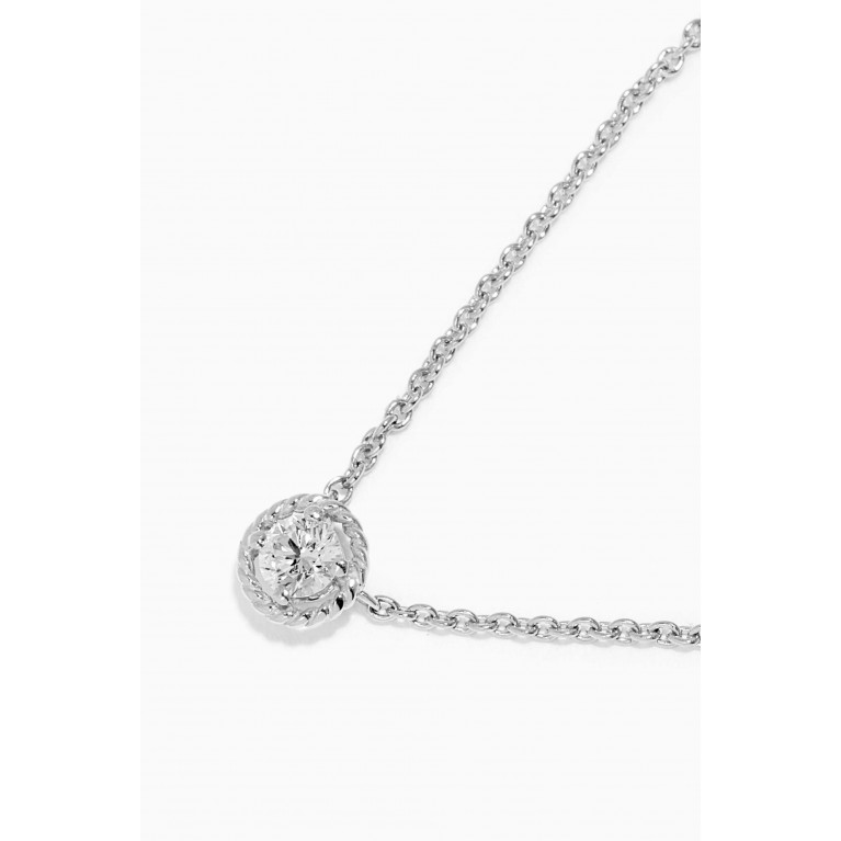 Gafla - Salasil Necklace with Diamond in 18kt White Gold, Mini