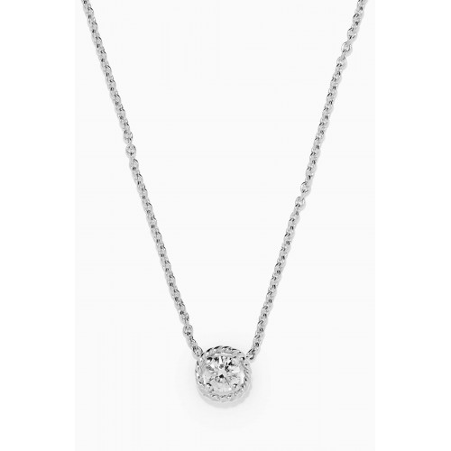 Gafla - Salasil Necklace with Diamond in 18kt White Gold, Mini