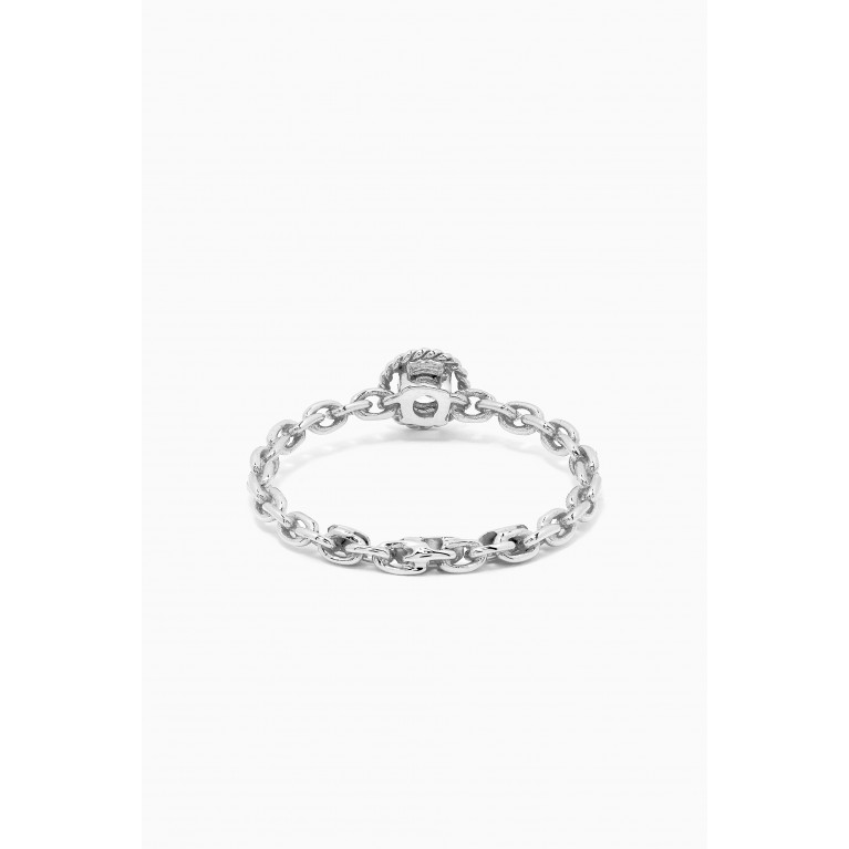 Gafla - Salasil Ring with Diamond in 18kt White Gold, Small