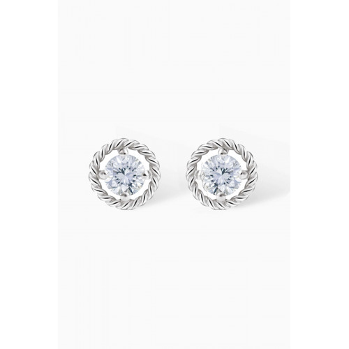 Gafla - Salasil Earrings with Diamond in 18kt White Gold, Mini