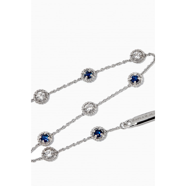 Gafla - Salasil Bracelet with Diamonds & Sapphires in 18kt White Gold