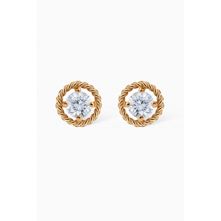 Gafla - Salasil Earrings with Diamond in 18kt Yellow Gold, Mini