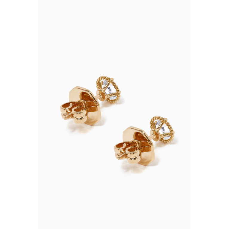 Gafla - Salasil Earrings with Diamond in 18kt Yellow Gold, Small