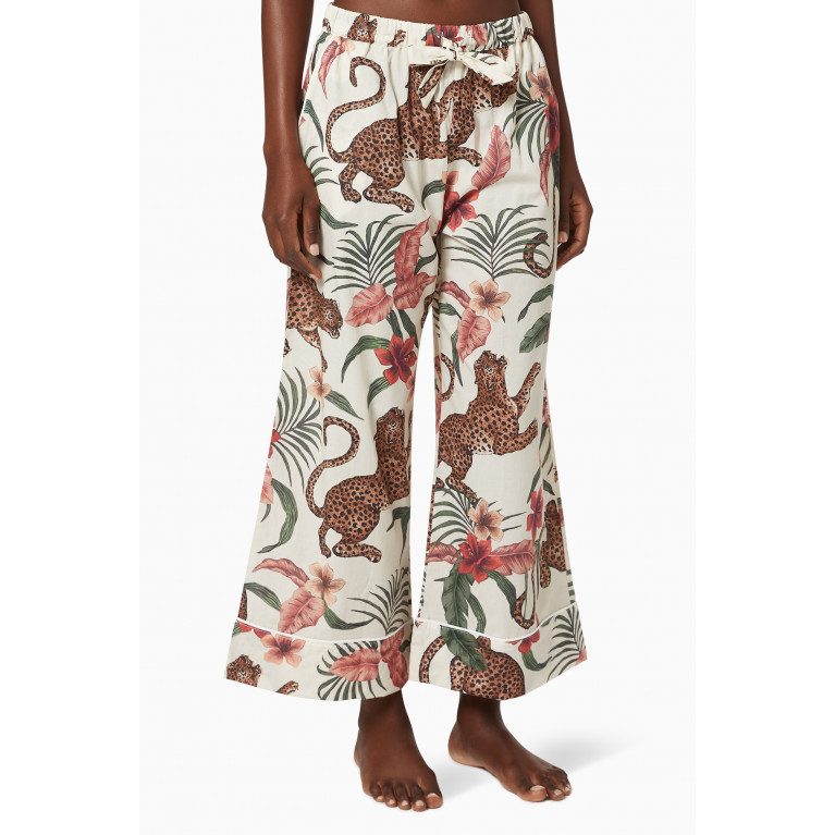 Desmond & Dempsey - Soleia Cotton Pyjama Trousers Multicolour