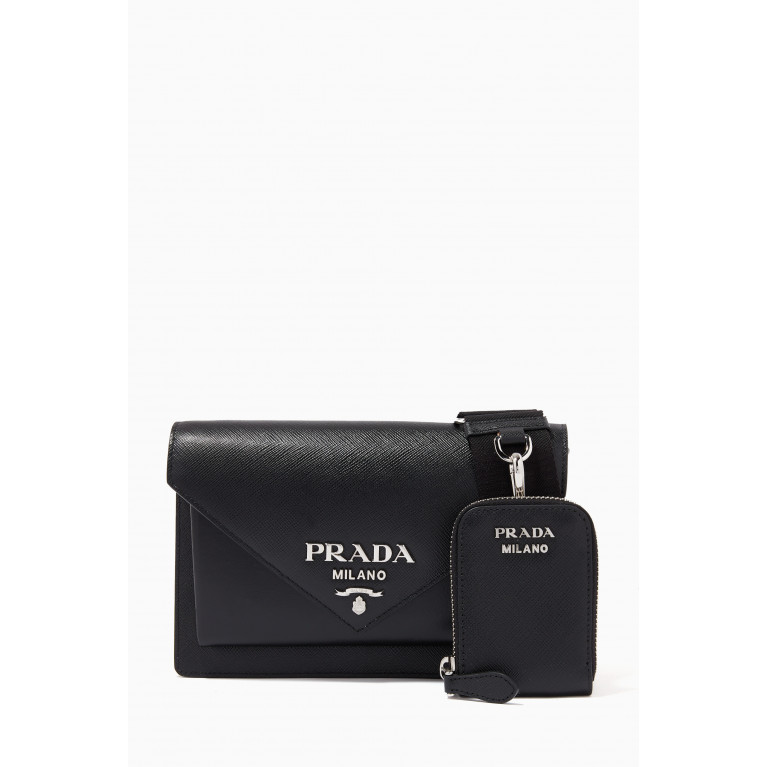 Prada - Mini Crossbody Bag in Saffiano Leather Black