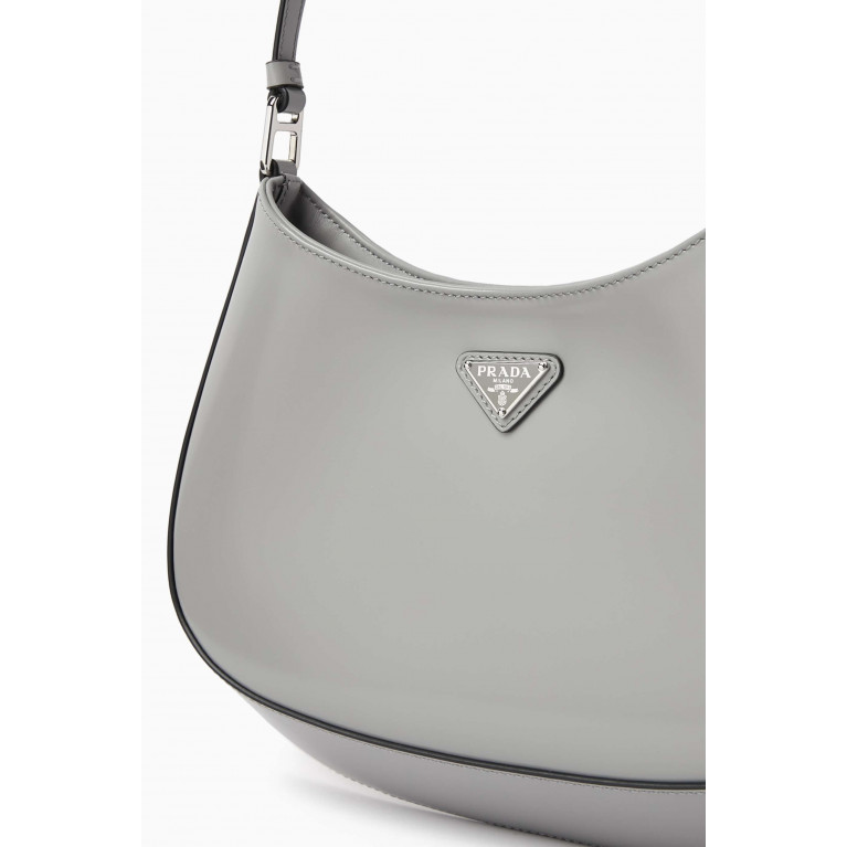 Prada - Cleo Shoulder Bag in Brushed Leather Grey