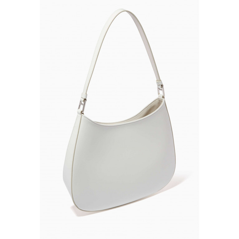 Prada - Cleo Shoulder Bag in Brushed Leather White