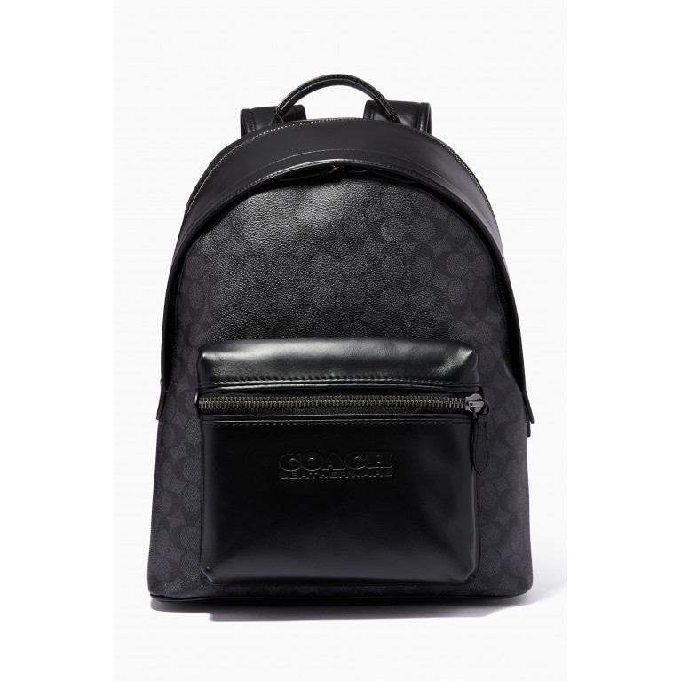 Coach - Charter Backpack in Signature Canvas Grey